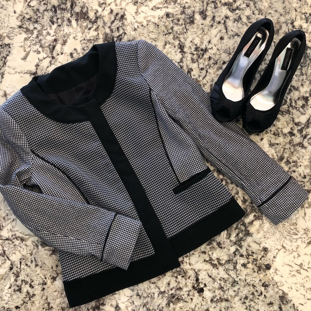 NWOT Talbots Jacket/ Blazer, black, cotton, size 2